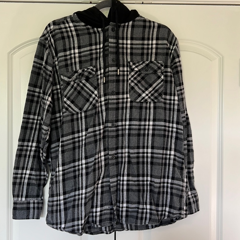 No Boundaries hoodie flannel
